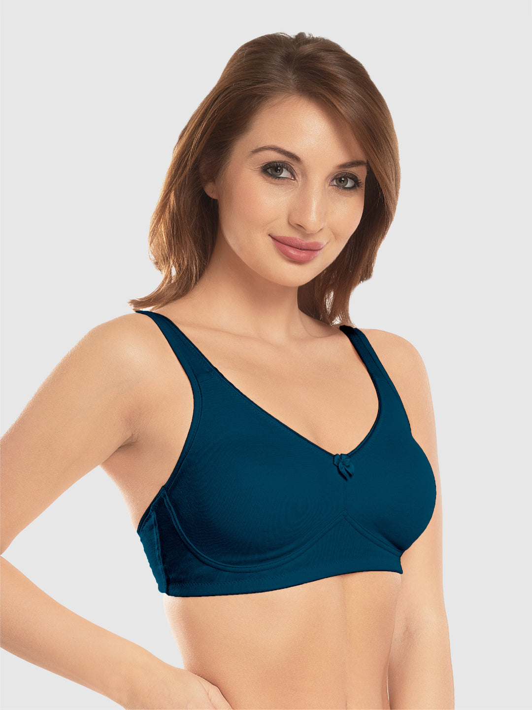 Daisy Dee E Blue Non Padded Non-Wired Full Coverage T-Shirt Bra - NDLGHT-E Blue