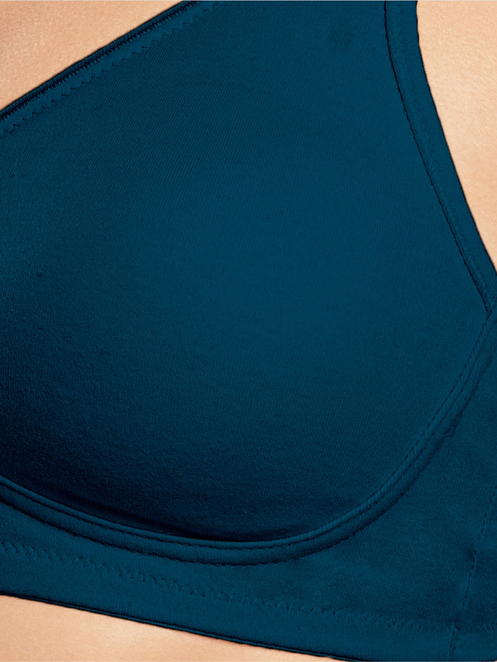 Daisy Dee E Blue Non Padded Non-Wired Full Coverage T-Shirt Bra - NDLGHT-E Blue
