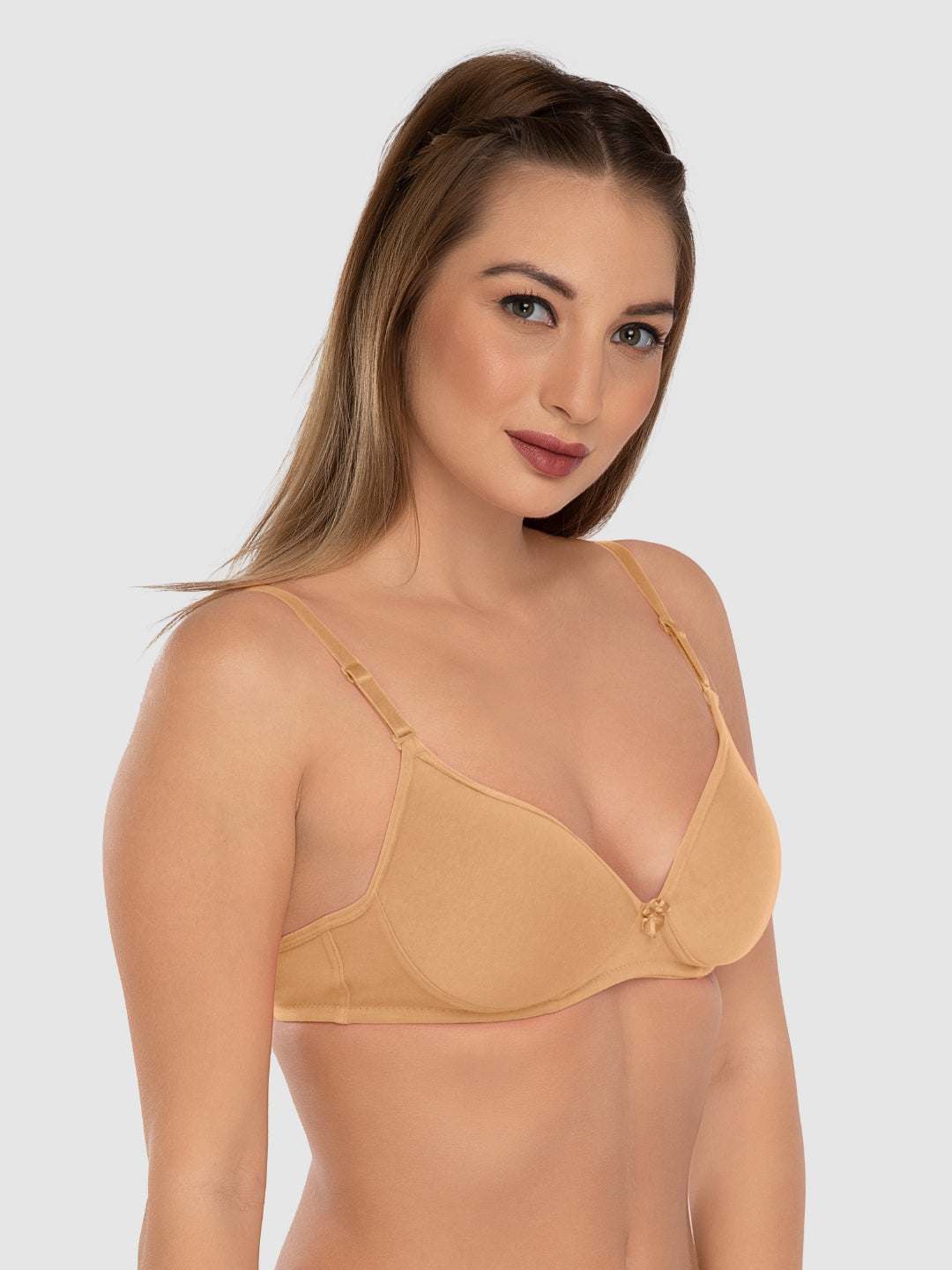 Daisy Dee Skin Padded Wirefree 3/4th Coverage Everyday Bra - NMSTI-Skin