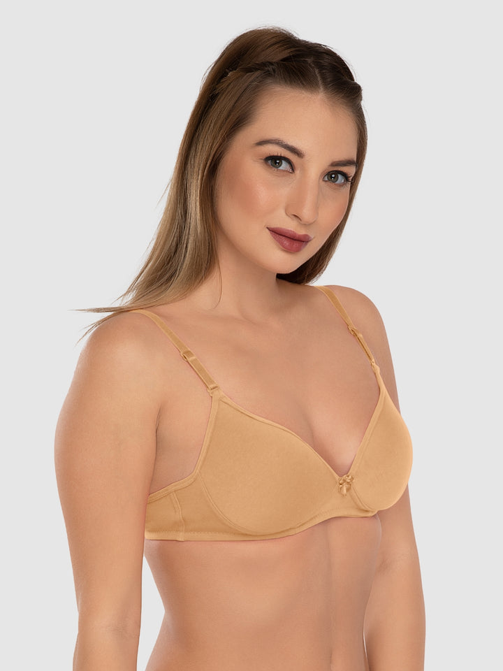 Daisy Dee Skin Padded Wirefree 3/4th Coverage Everyday Bra - NMSTI-Skin