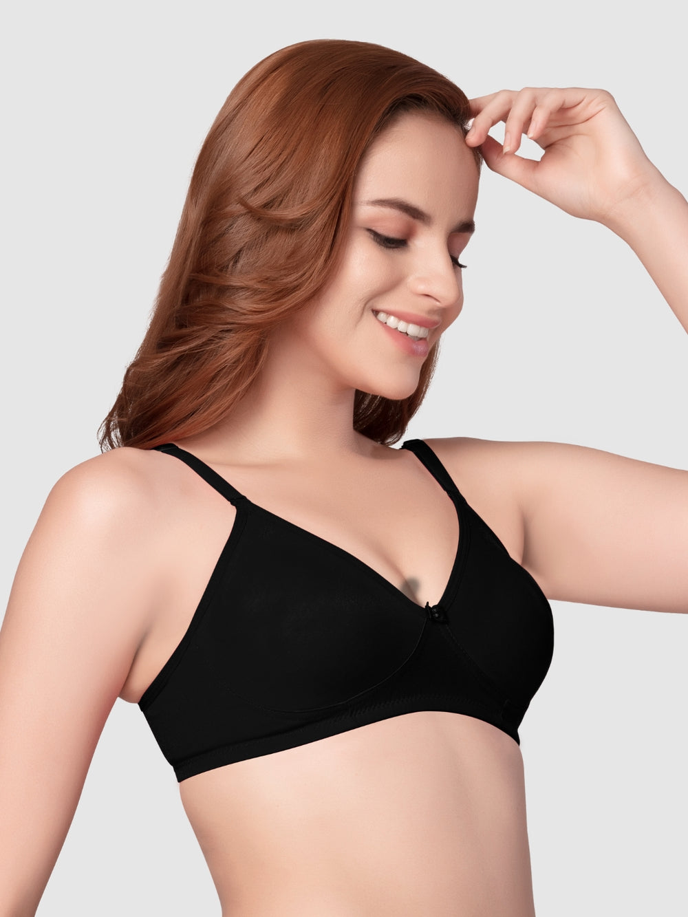 Daisy Dee Black Non Padded Non Wired Full Coverage Bra NESPRT-Black