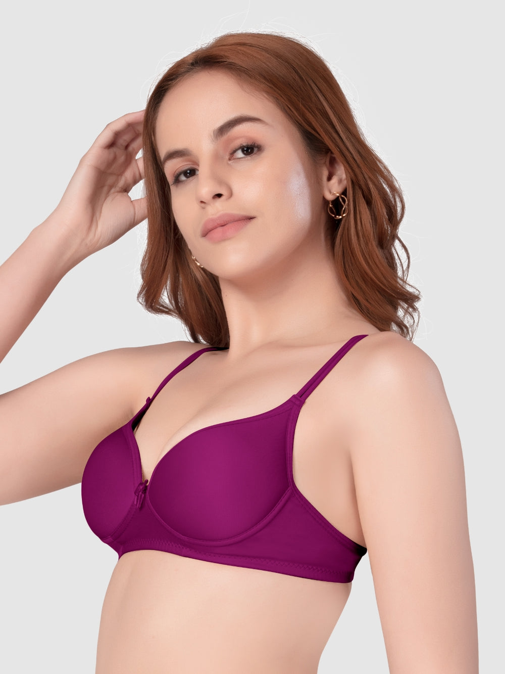 Daisy Dee Magenta Padded Non Wired Full Coverage Bra NKWI-Magenta