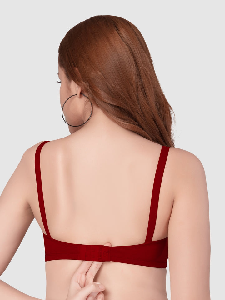 Daisy Dee B Red Non Padded Non-Wired Full Coverage T-Shirt Bra - NZYA-Brilliant Red