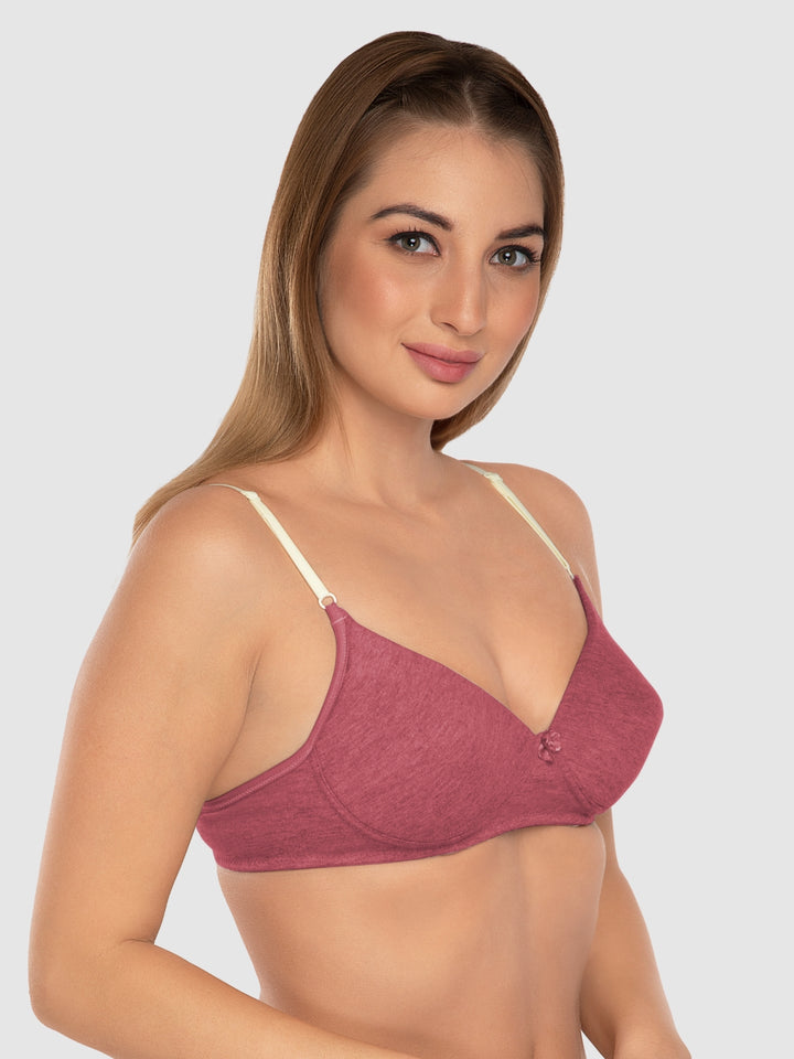 Daisy Dee Red Padded Non Wired Full Coverage Bra NJZZ-Red