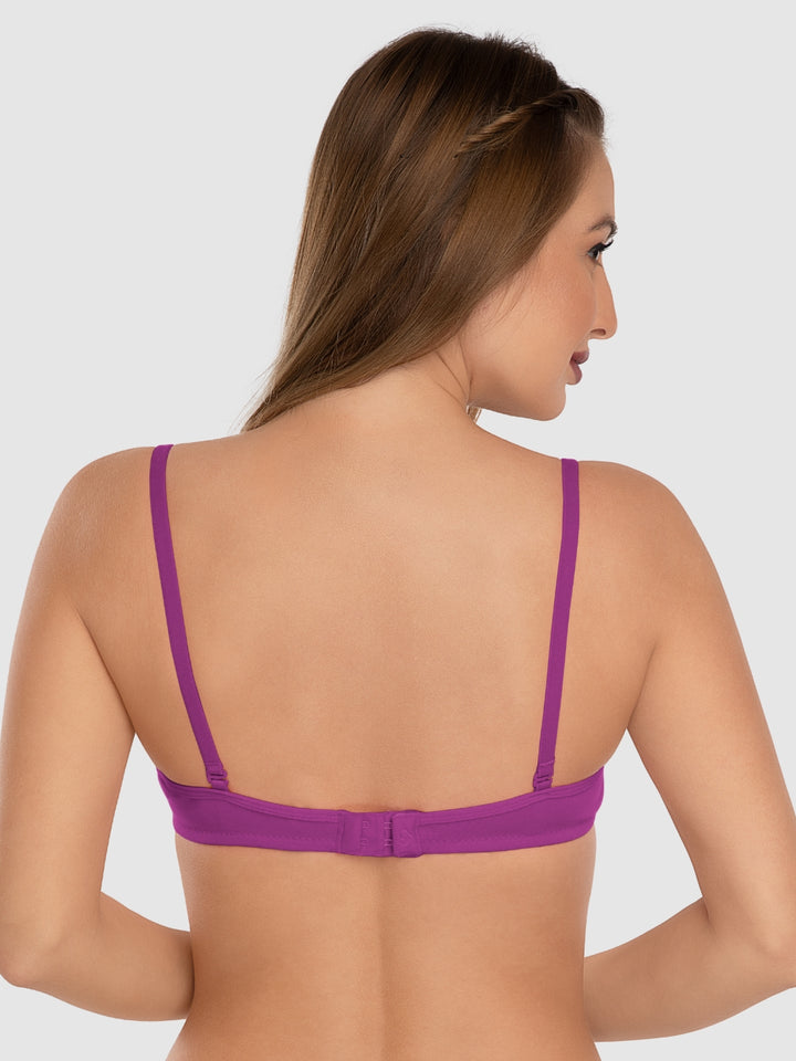 Daisy Dee Mauve Padded Non Wired 3/4th Coverage Everyday Bra - NMSTI-Mouve