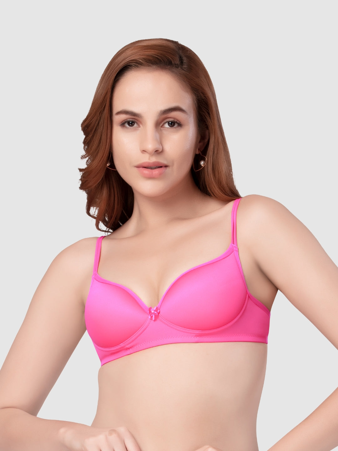 Daisy Dee Dark Pink Padded Non Wired Full Coverage Bra NKWI-D.Pink