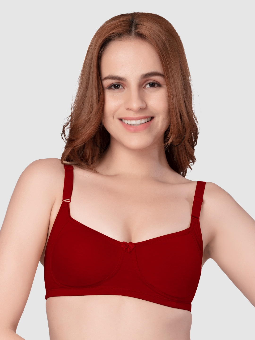 Daisy Dee B Red Non Padded Non-Wired Full Coverage T-Shirt Bra - NZYA-Brilliant Red