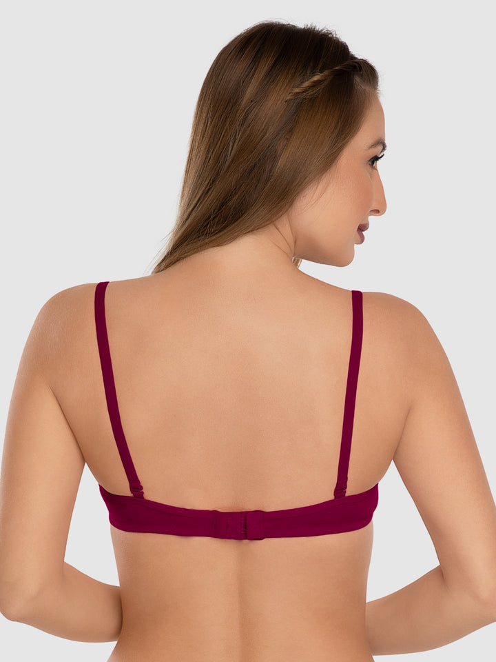Daisy Dee Rose Pink Padded Non Wired 3/4th Coverage Everyday Bra - NMSTI-R. Pink