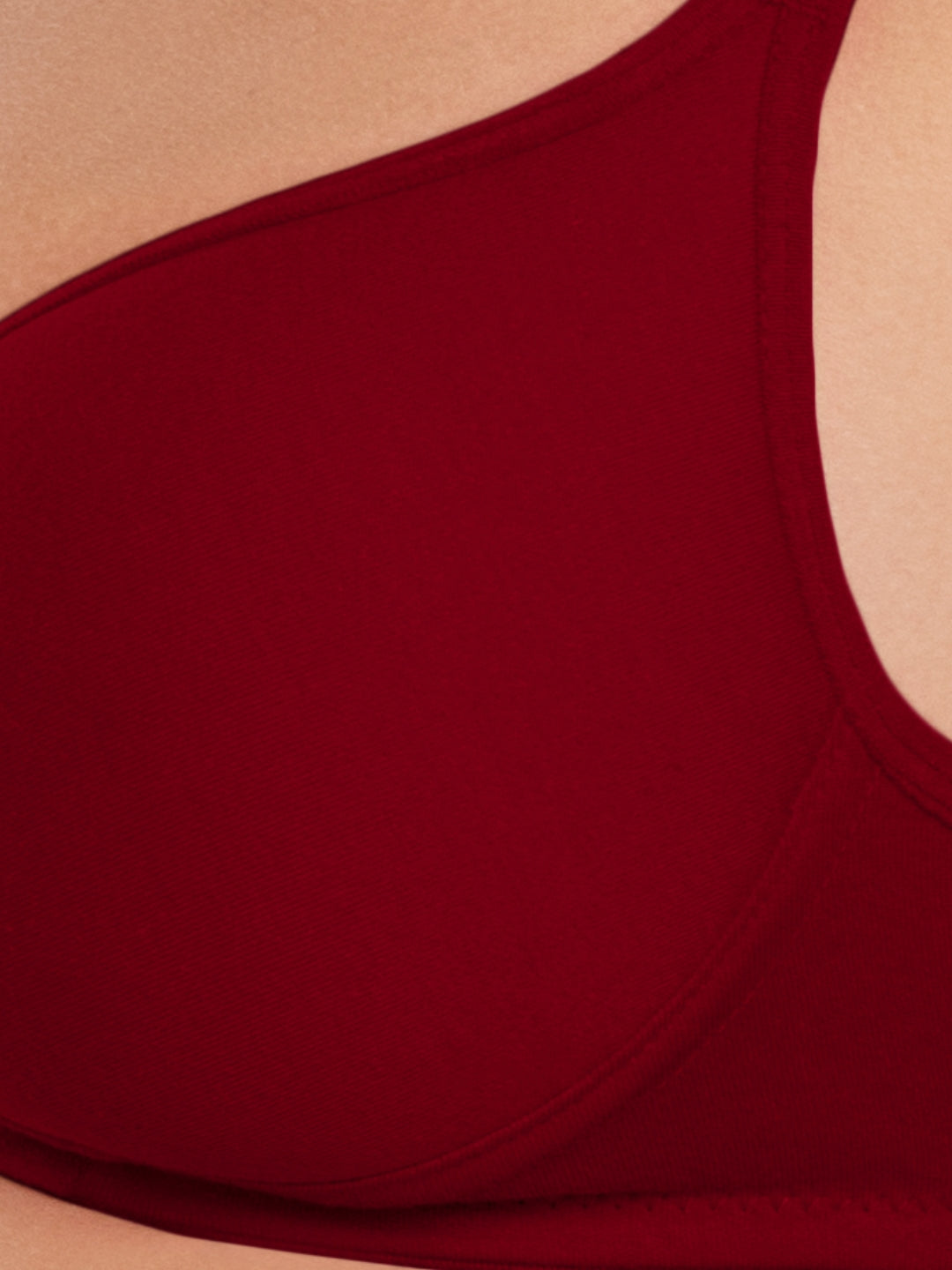 Daisy Dee Red Padded Non Wired 3/4th Coverage Everyday Bra NMSTI-Red
