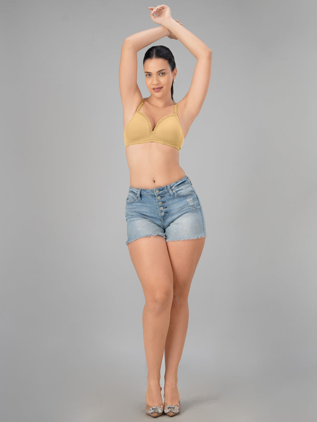 Lovable Skin Lightly Padded Non Wired Full Coverage T-Shirt Bra CONFI-41-Skin