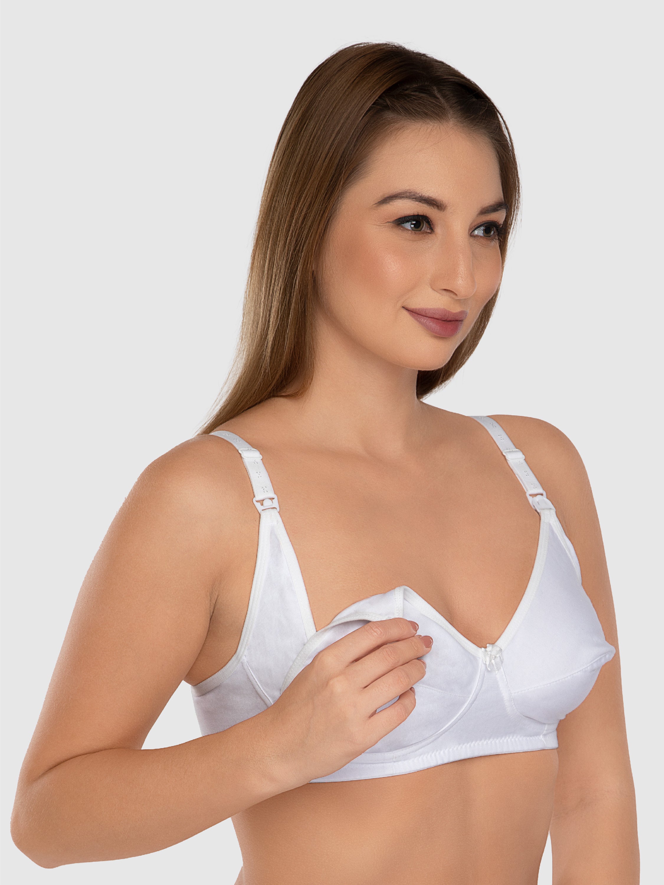 Daisy Dee White Non Padded Non Wired Full Coverage Maternity Bra -DAINTY-White