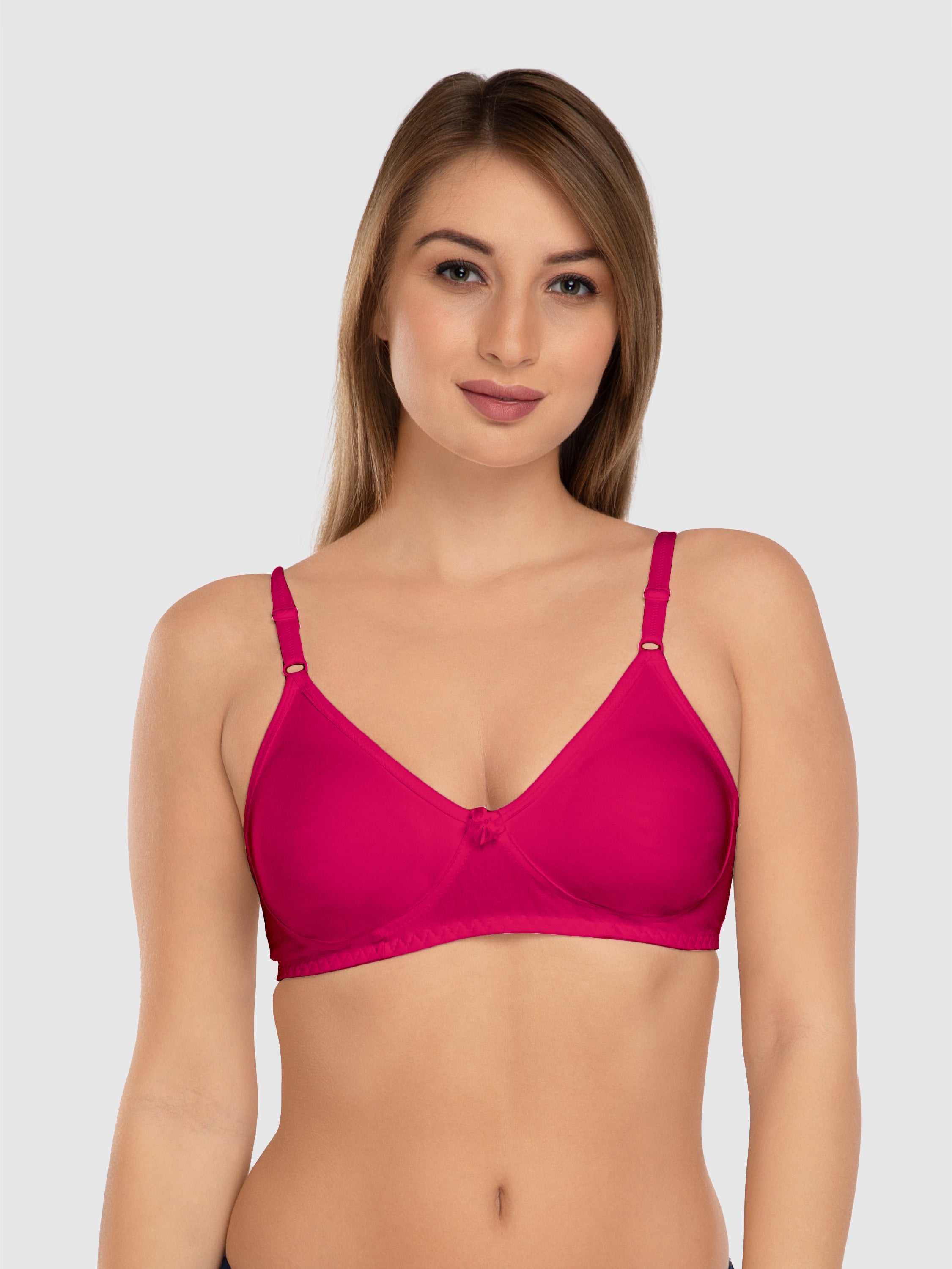 Daisy Dee Rani Pink Non Padded Non Wired Full Coverage Bra NLBLA-R. Pink