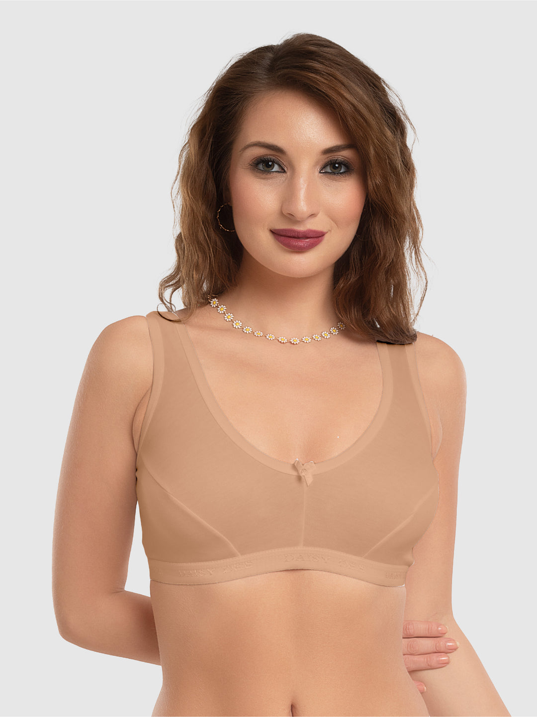 Daisy Dee Beige Non Padded Non Wired Full Coverage Sports Bra NLRA-Beige