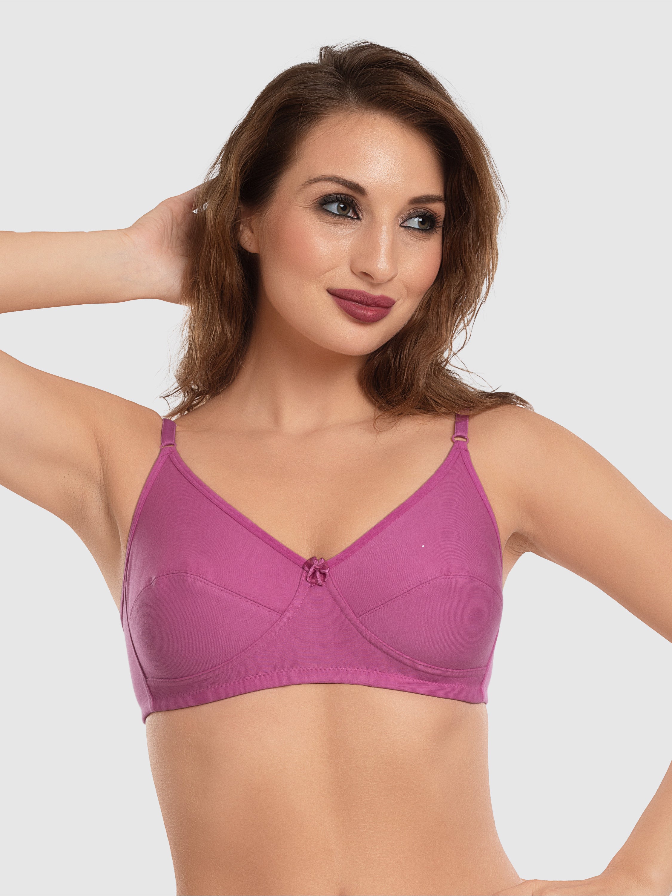Daisy Dee Onion Pink Non Padded Non Wired Full Coverage Bra NSARH-O. Pink