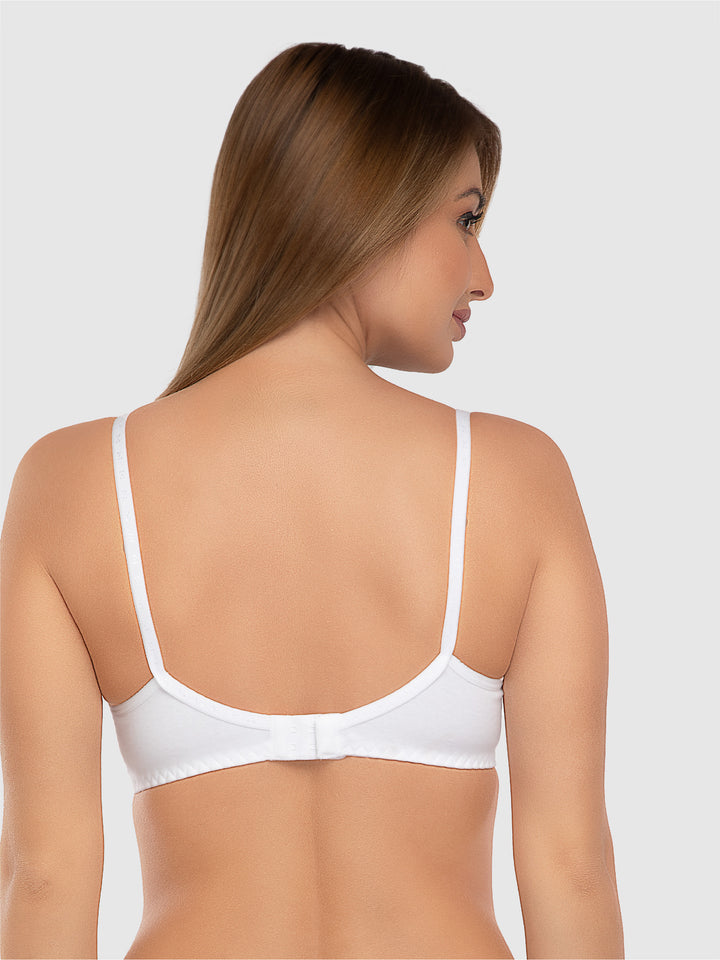 Daisy Dee White Non Padded Non Wired Full Coverage Bra NSTRD-White