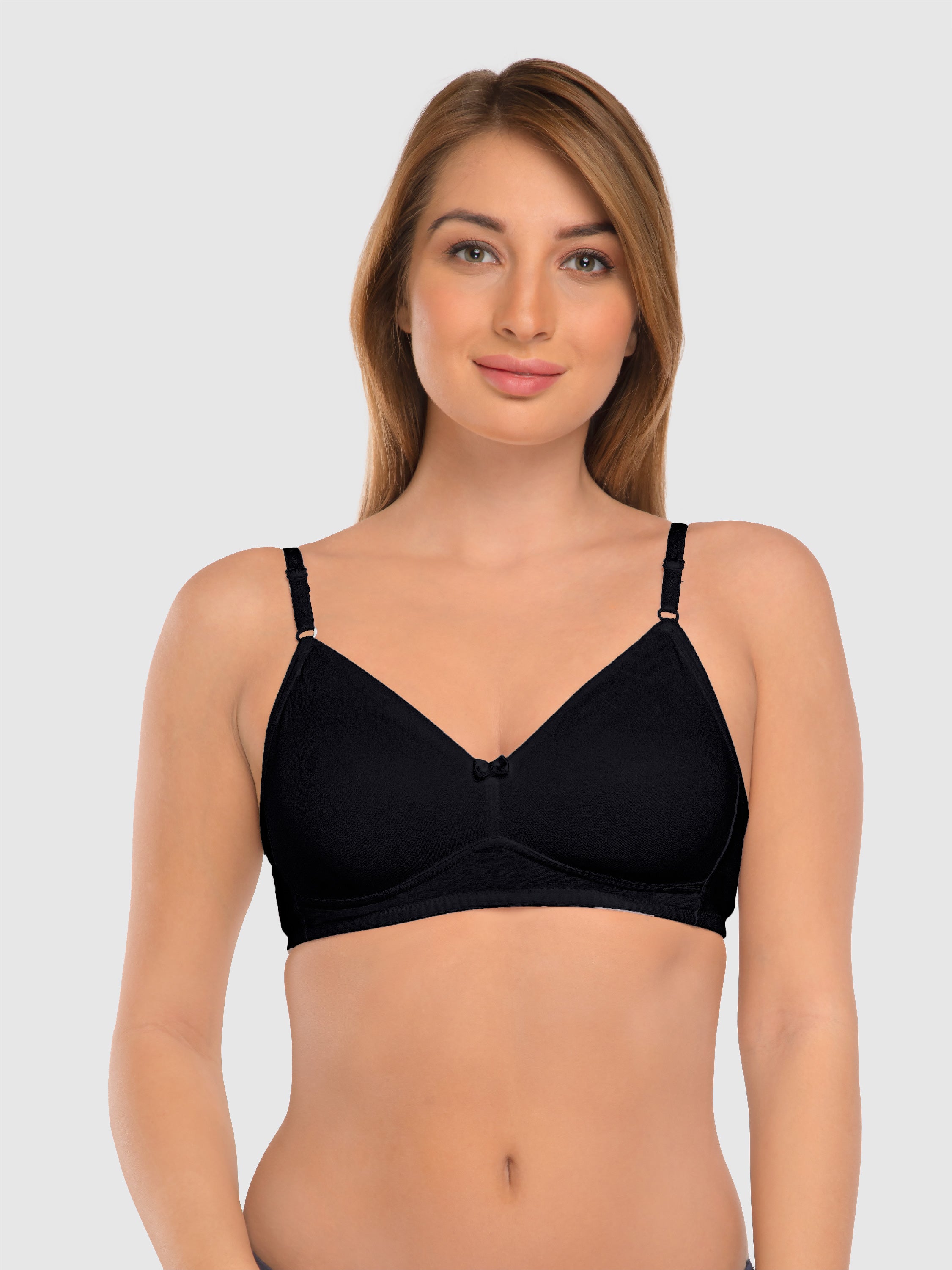 Daisy Dee Black Non Padded Non Wired Full Coverage Bra - NDSZN-Black