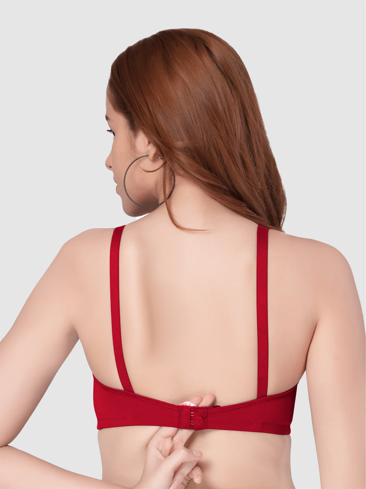 Daisy Dee Dusty maroon Non Padded Non-Wired Full Coverage T-Shirt Bra - NSNVI-Dusty Maroon