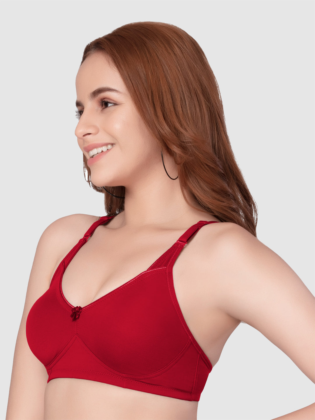 Daisy Dee Dusty maroon Non Padded Non-Wired Full Coverage T-Shirt Bra - NSNVI-Dusty Maroon