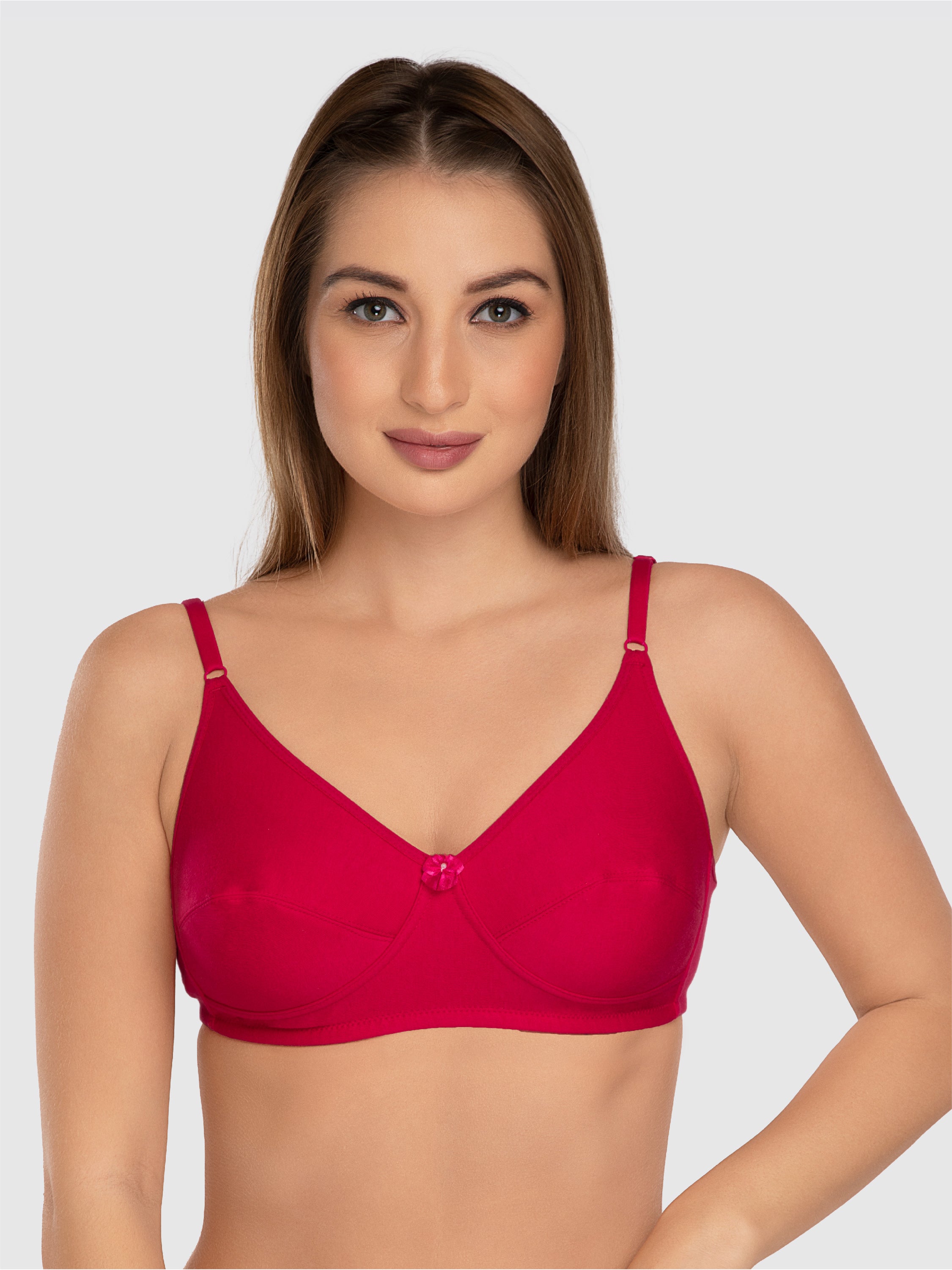 Daisy Dee Rose Pink Non Padded Non Wired Full Coverage Bra NSARH-R. Pink