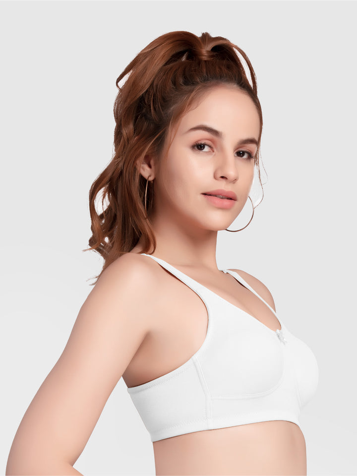 Daisy Dee White Non Padded Non-Wired Full Coverage Sports Bra - NPLSH-White