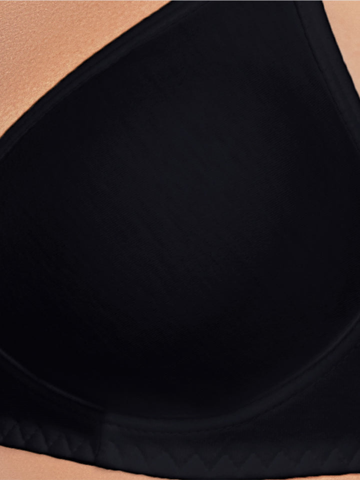 Daisy Dee Black Non Padded Non Wired Full Coverage Bra NSTRD-Black