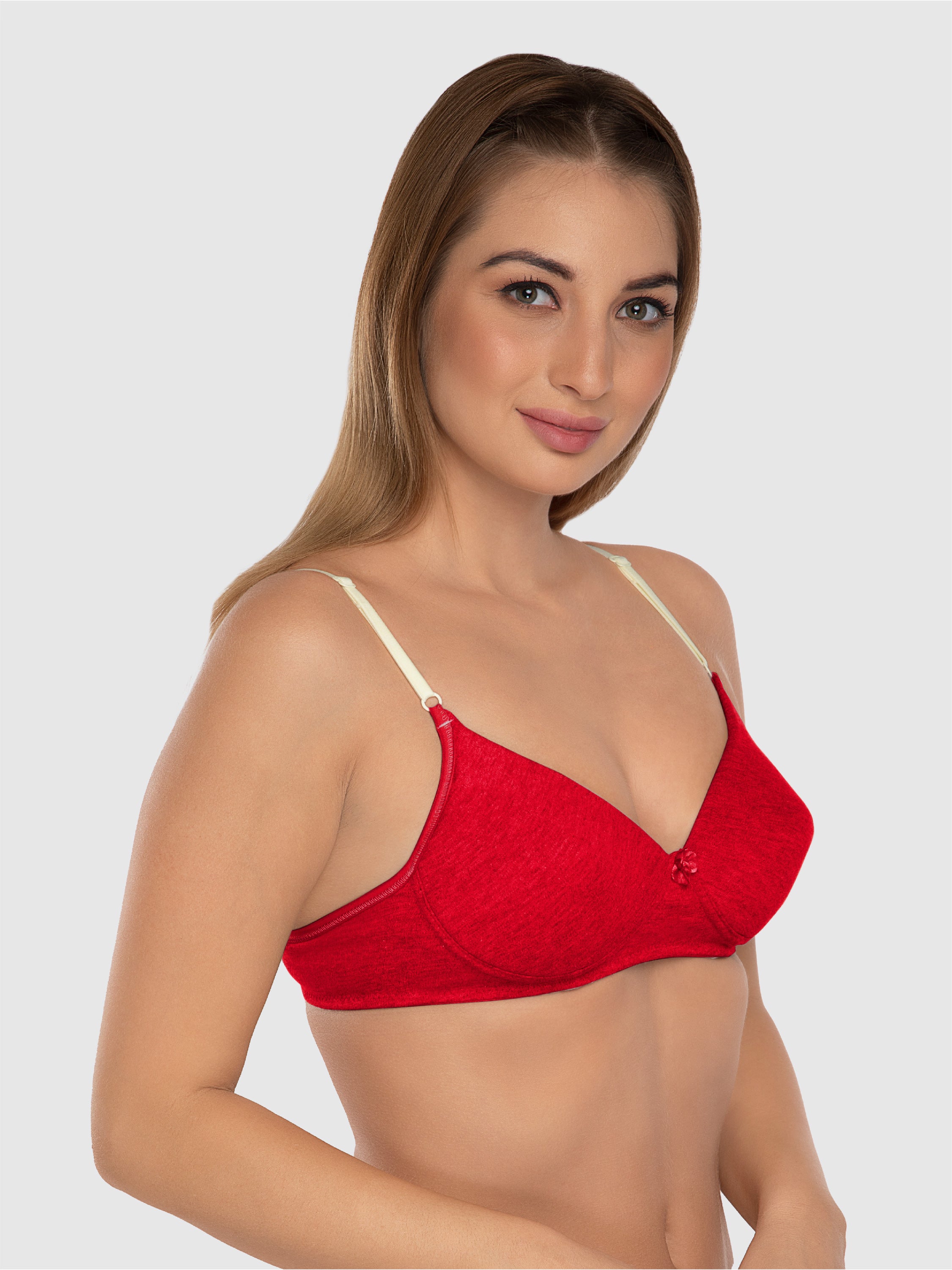 Daisy Dee Red Padded Non Wired Full Coverage Bra NJZZ-Red