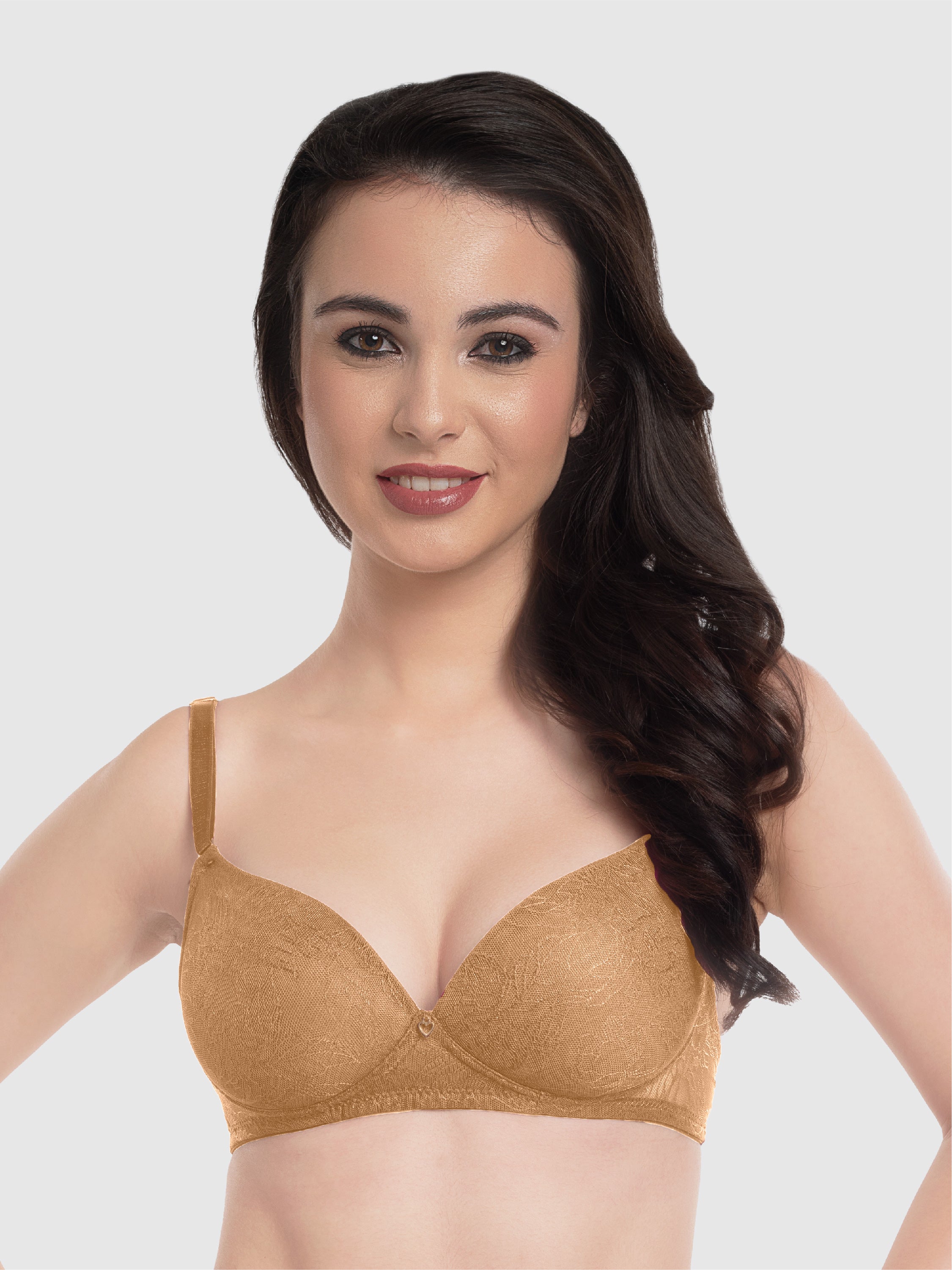 Buy Golden Beige Padded 3/4 Coverage Bridal Bra for Women