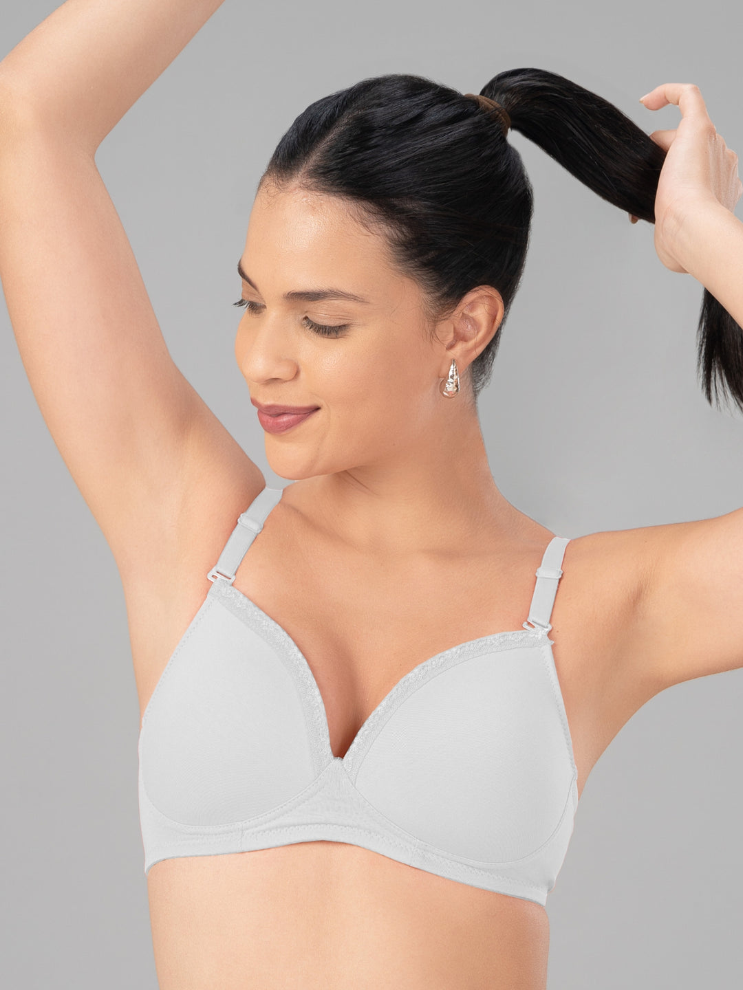 Lovable White Lightly Padded Non Wired Full Coverage T-Shirt Bra CONFI-41-White