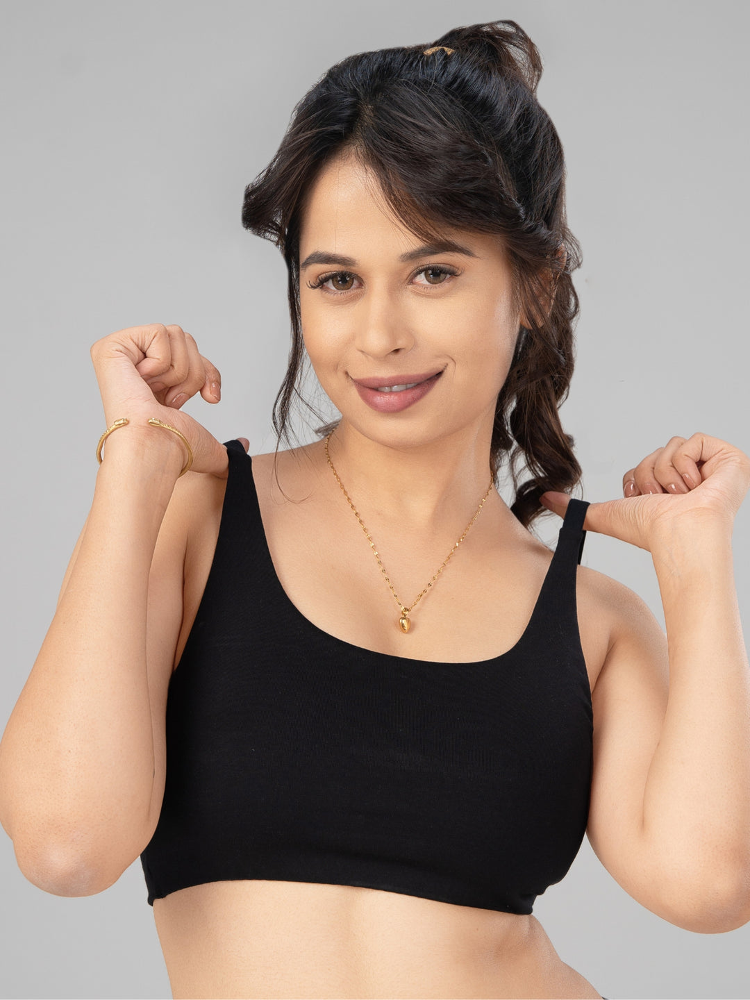 Lovable Black Non Padded Non Wired Full Coverage Bra - VITALITY CAMI-Black