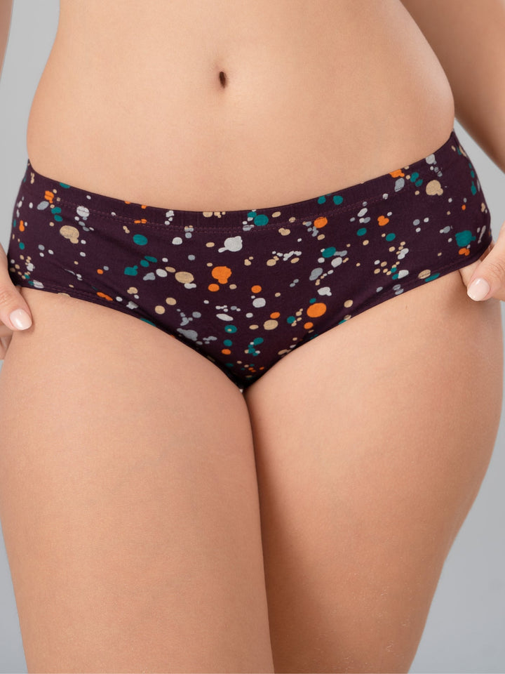 Women Assorted Solid & Printed Full Brief Panty - (Pack of 3)
