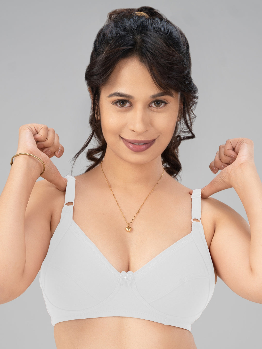 Lovable White Non Padded Non Wired Full Coverage Bra L-2298-WHITE
