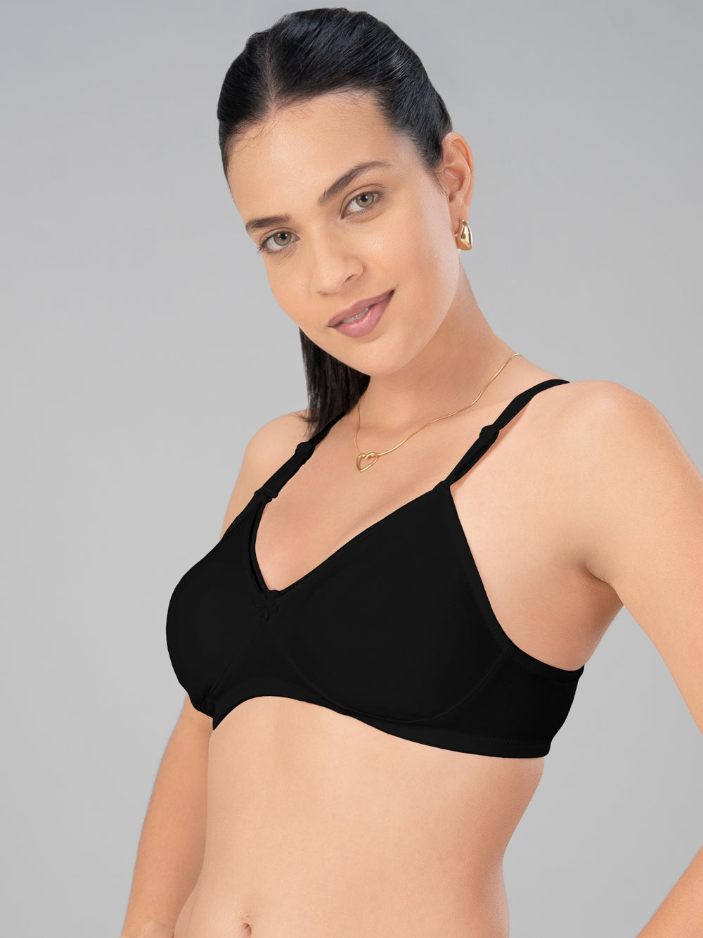 Lovable Black Non Padded Non Wired Full Coverage Bra MARVEL-Black