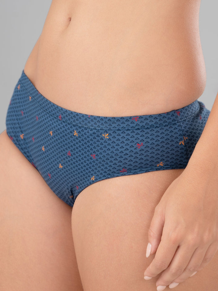 Women Assorted Solid & Printed Full Brief Panty - (Pack of 3)