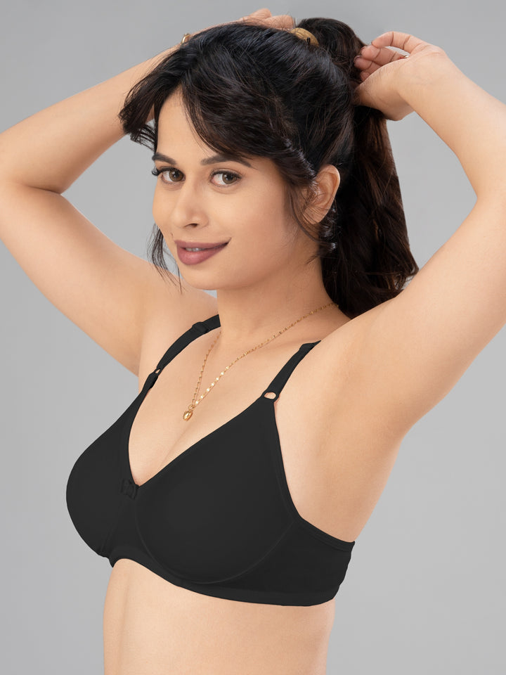 Lovable Black Non Padded Non Wired Full Coverage Bra ULTRA-Black