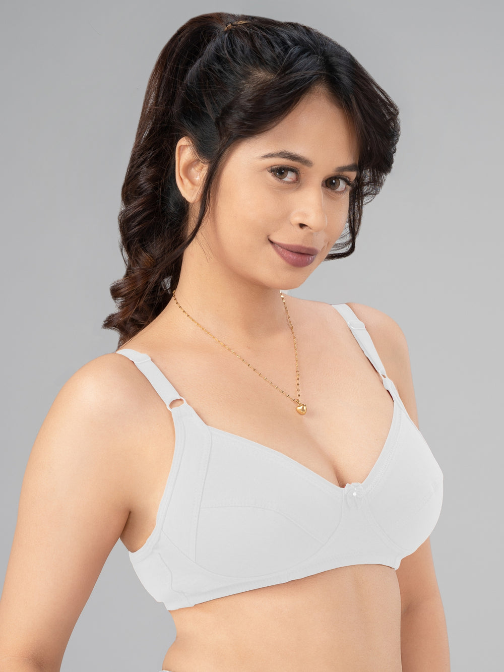 Lovable White Non Padded Non Wired Full Coverage Bra L-2298-WHITE