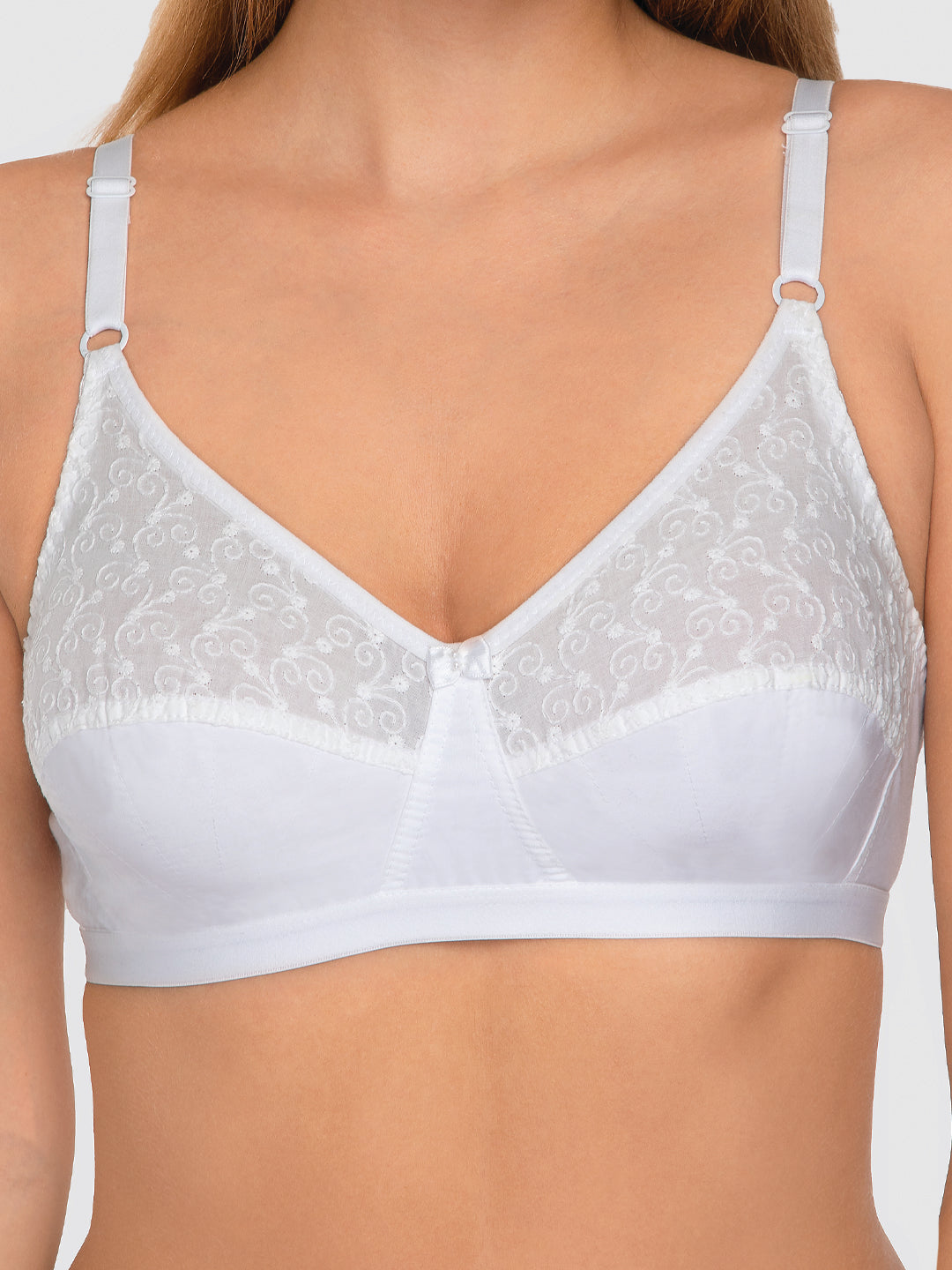 Daisy Dee White Non Padded Non Wired Full Coverage Bra NILIGNCE-White