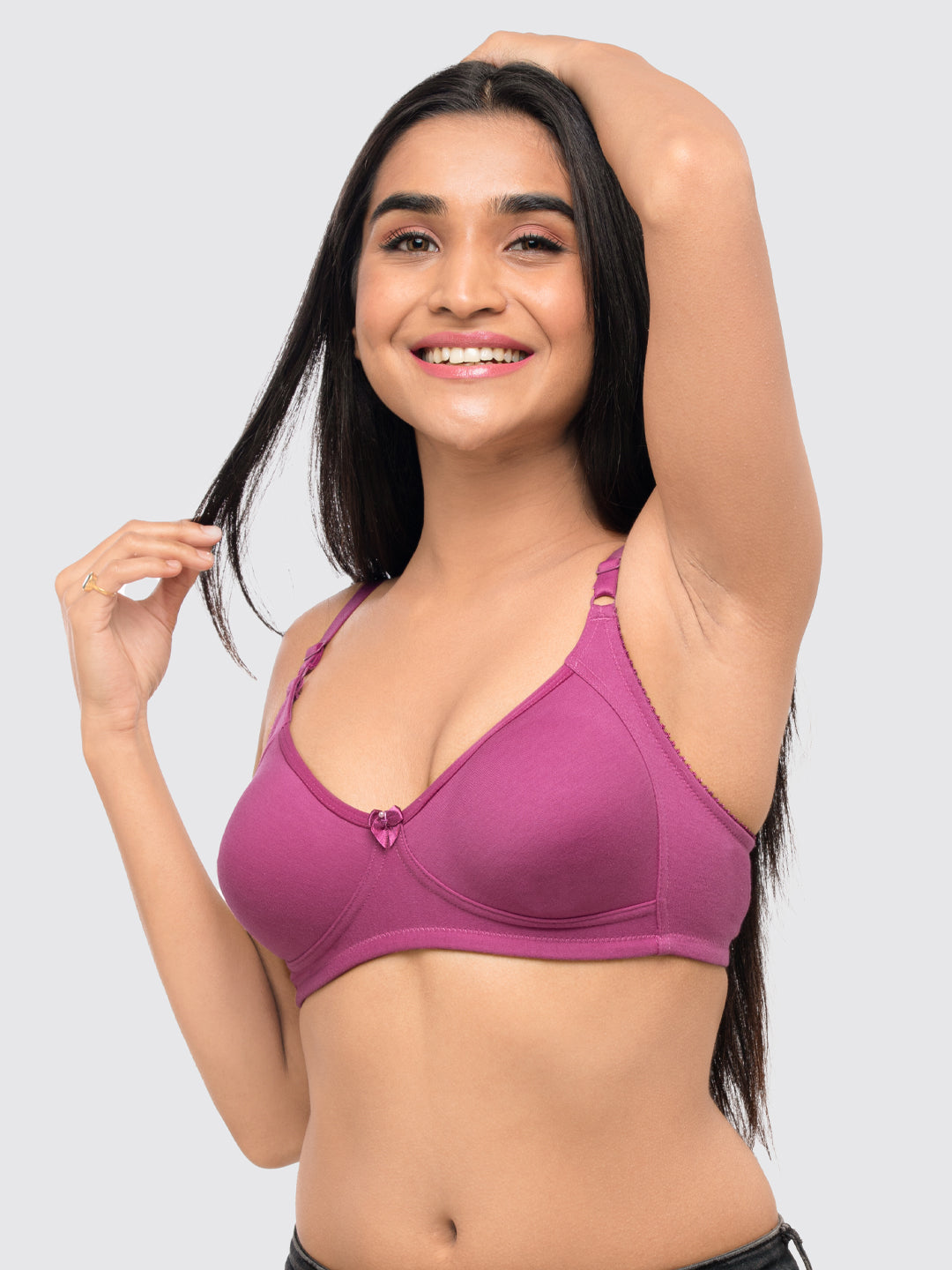 Lovable Onion Pink Non Padded Non Wired Full Coverage Bra Contours-O Pink