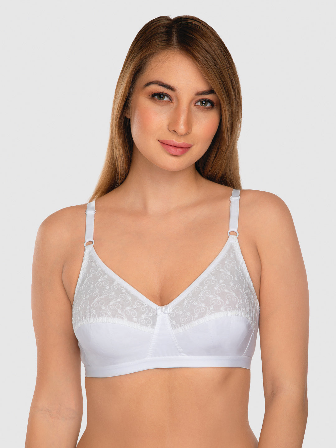 Daisy Dee White Non Padded Non Wired Full Coverage Bra NILIGNCE-White