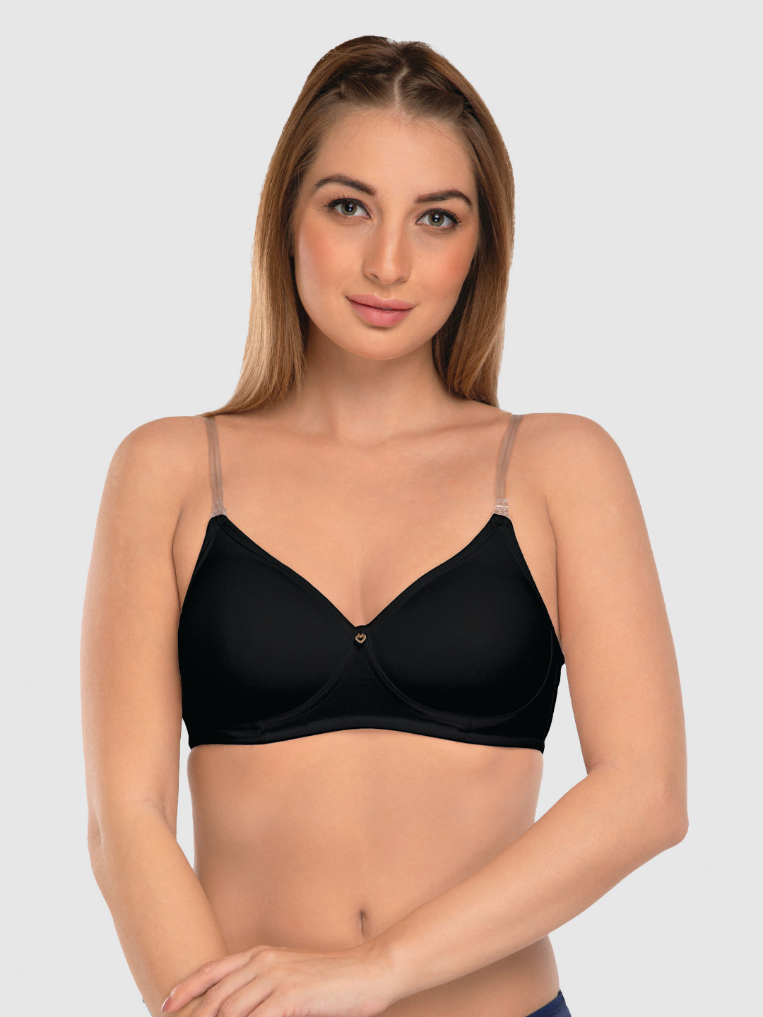 Daisy Dee Black Highly Padded Non-Wired Full Coverage T-Shirt Bra - NMPL-Black