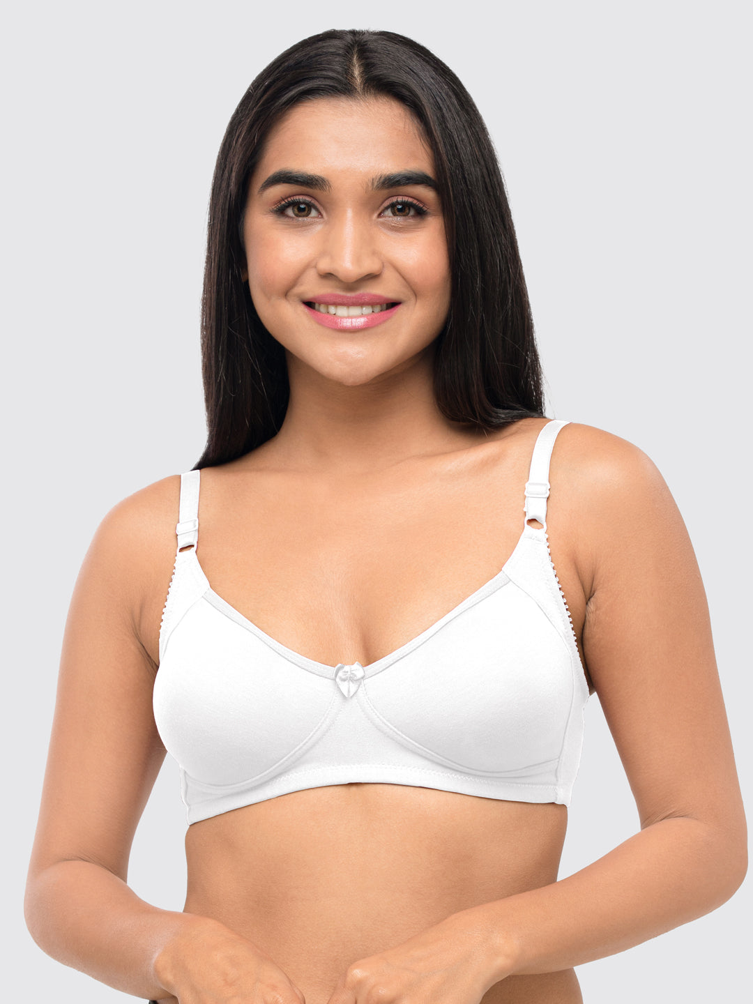 Lovable White Non Padded Non Wired Full Coverage Bra Contours-White