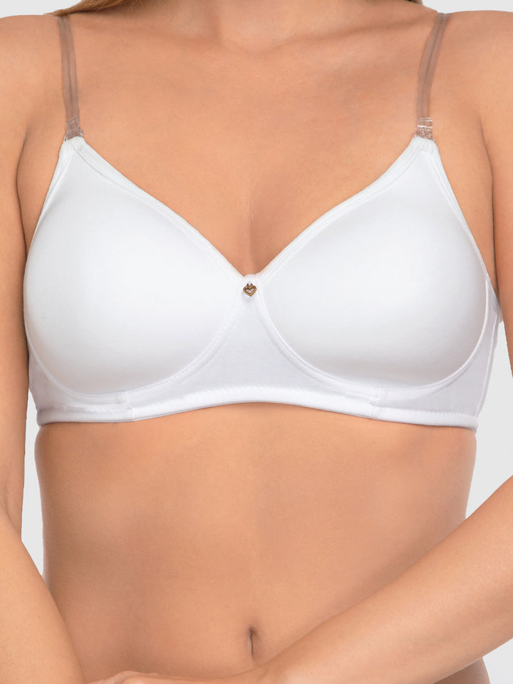 Daisy Dee White Highly Padded Non-Wired Full Coverage T-Shirt Bra - NMPL-White