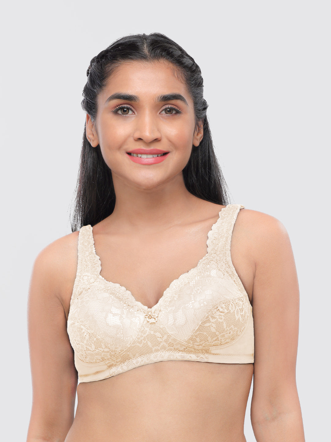 Lovable Cream Non Padded Non Wired Full Coverage Bra ORIGINAL-Cream