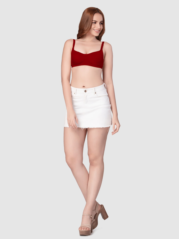 Daisy Dee B Red Non Padded Non-Wired Full Coverage T-Shirt Bra - NZYA-Brilliant Red