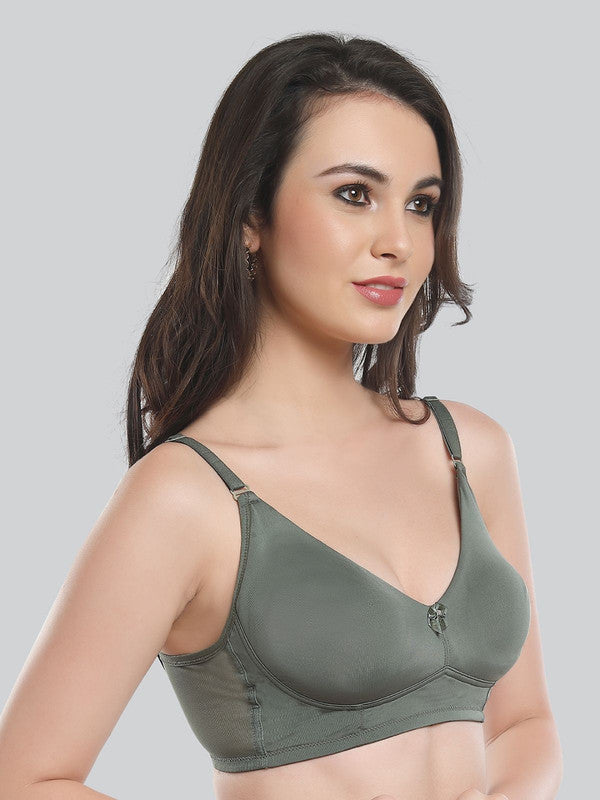Lovable Green Non Padded Non Wired Full Coverage Bra LE-235-Green-Lovable India