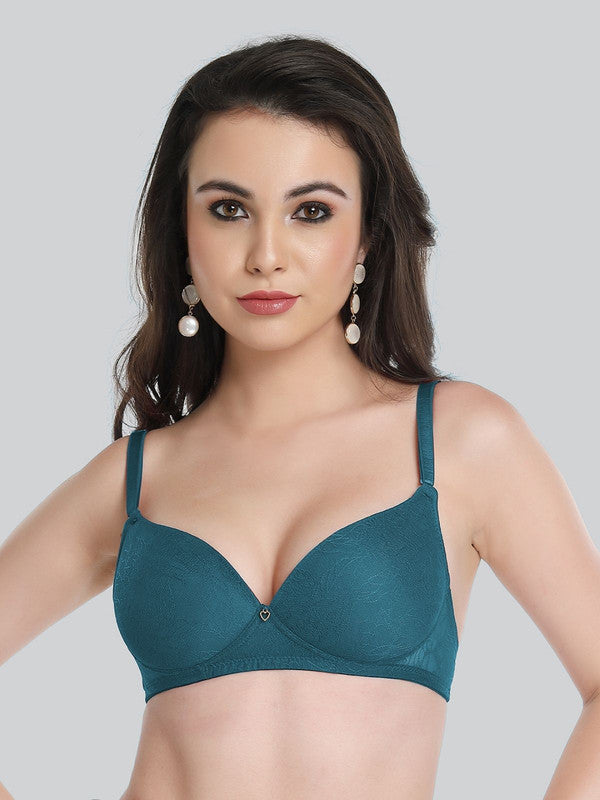 Lovable Electric Blue Padded Non Wired 3/4th Coverage Bra LE-224-Electric-Blue-Lovable India