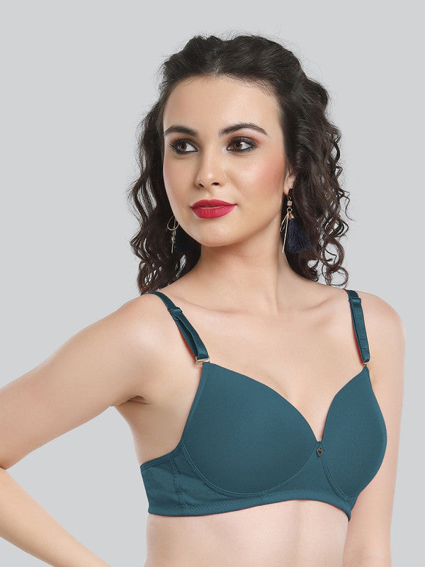 Lovable Electric-Blue Padded Non Wired 3/4th Coverage Bra LE-227-Electric-Blue-Lovable India