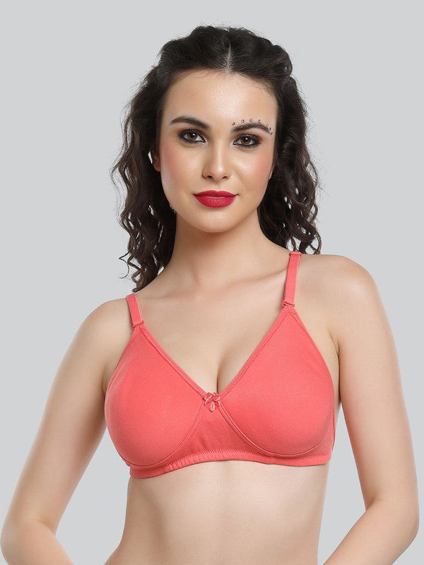 Lovable Carrot Non Padded Non Wired Full Coverage Bra LE-230-Carrot-Lovable India