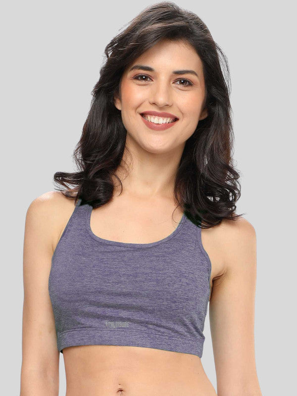 Lovable Purple Solid Padded Non Wired Full Coverage Bra - MANTRA SPORTS BRA_DS-VP