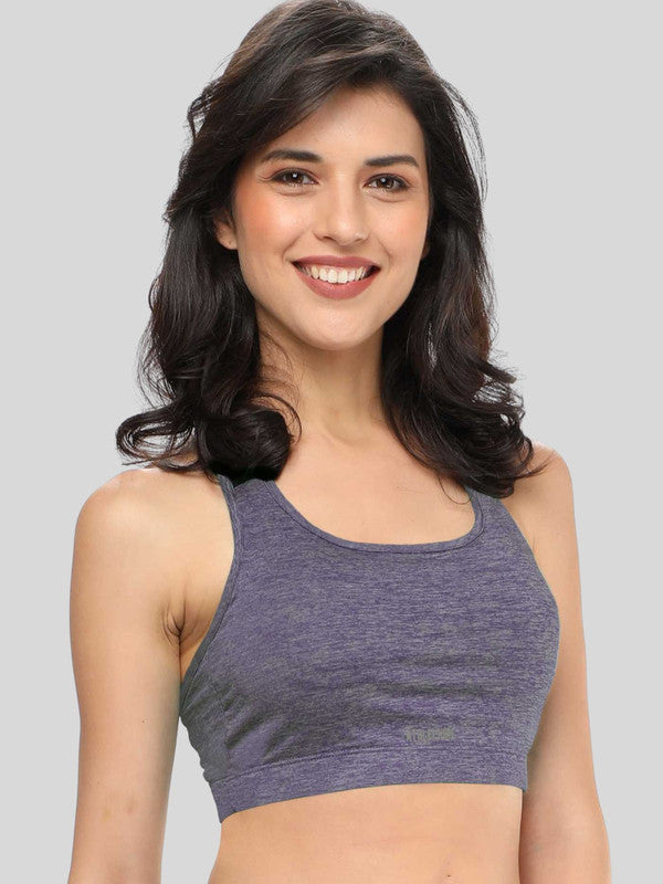 Lovable Purple Solid Padded Non Wired Full Coverage Bra - MANTRA SPORTS BRA_DS-VP
