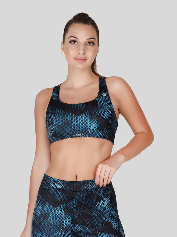 Lovable Mint -Navy Print Non Padded Non Wired Full Coverage Bra -VITALITY BRA HD_MT-NY